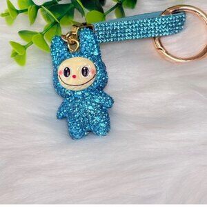 Sparkly Rhinestone Labubu Character Keychain/Bag Charm